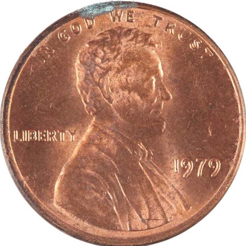 A 1979 copper penny from CENTS
